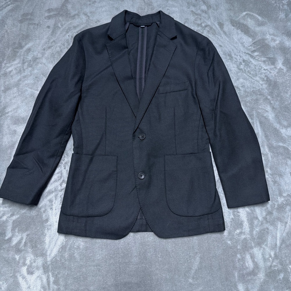 Bonobos Blazer Mens 38S Black Vitale Barberis Canonico Wool Slim Fit Sport Coat